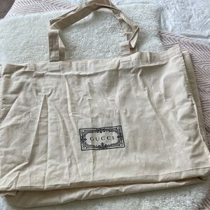 Gucci Cream Canvas Tote Bag